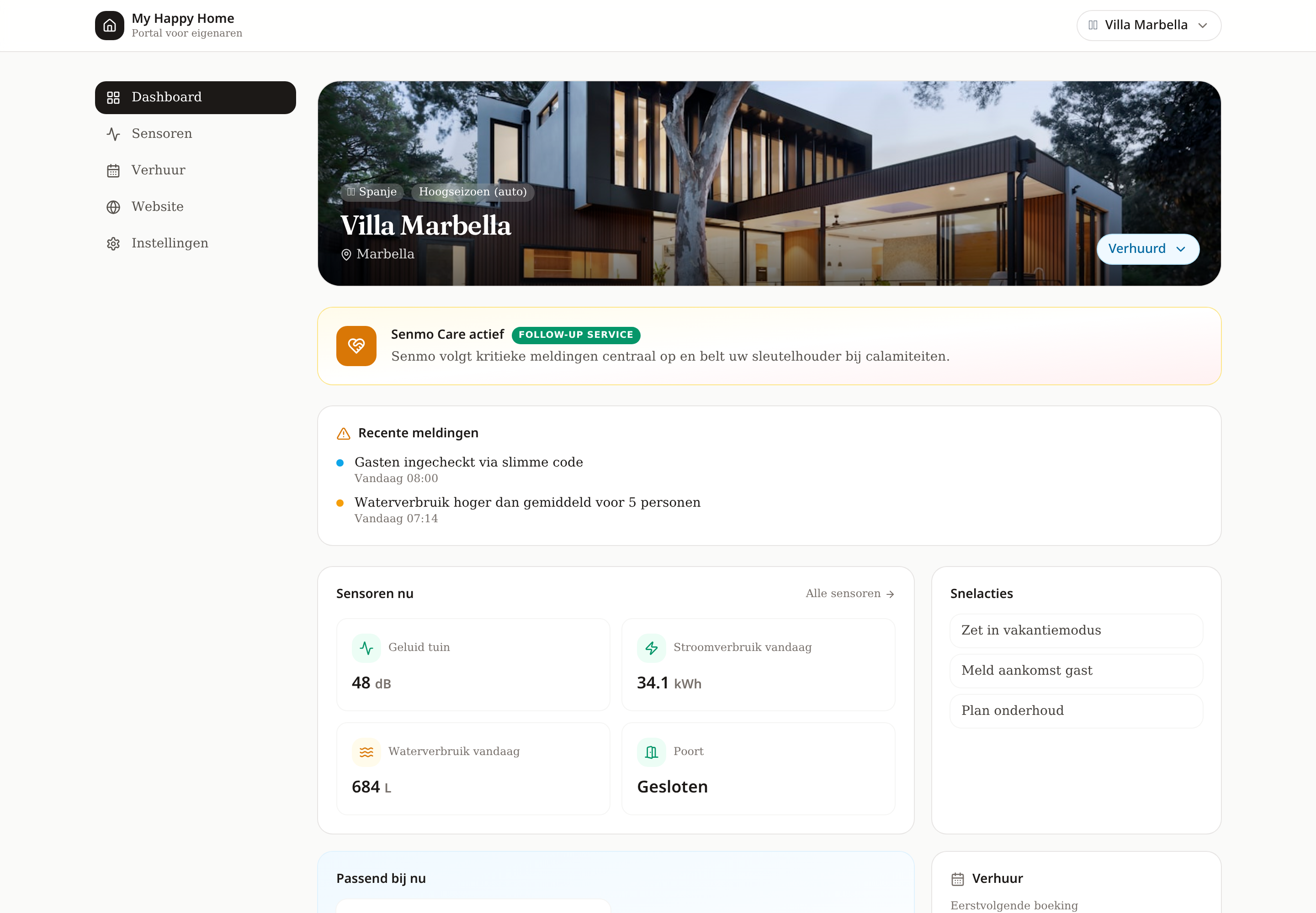 Woning dashboard